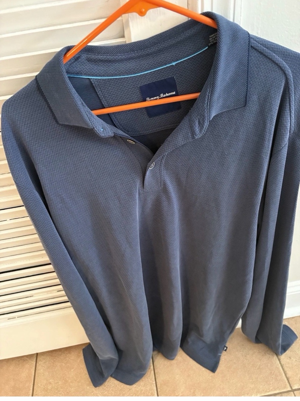 Tommy Bahama Men’s Polo Shirt XL Blue Marlin Preppy